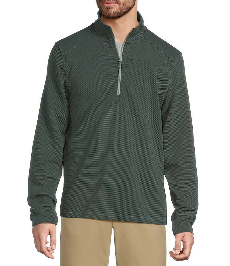 L.L.Bean VentureStretch Ottoman-Rib Quarter-Zip Pullover
