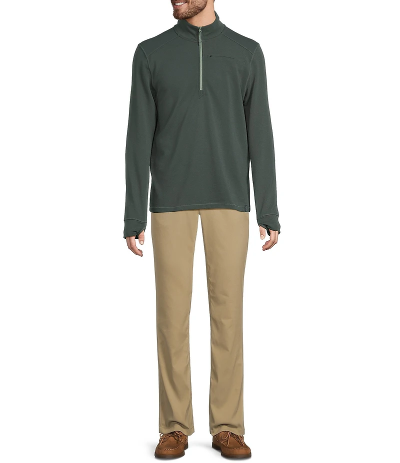 L.L.Bean VentureStretch Ottoman-Rib Quarter-Zip Pullover