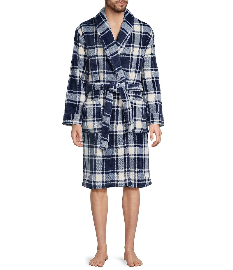 L.L.Bean Wicked Plush Plaid Robe