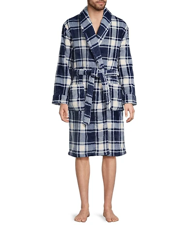 L.L.Bean Wicked Plush Plaid Robe