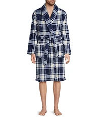 L.L.Bean Wicked Plush Plaid Robe
