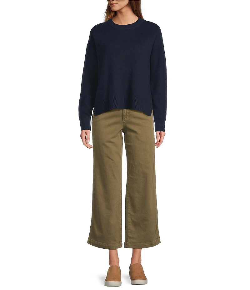L.L.Bean Wicked Soft Cotton Cashmere Crew Neck Sweater