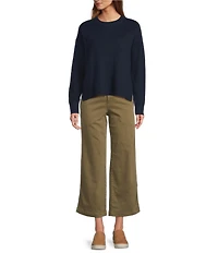L.L.Bean Wicked Soft Cotton Cashmere Crew Neck Sweater