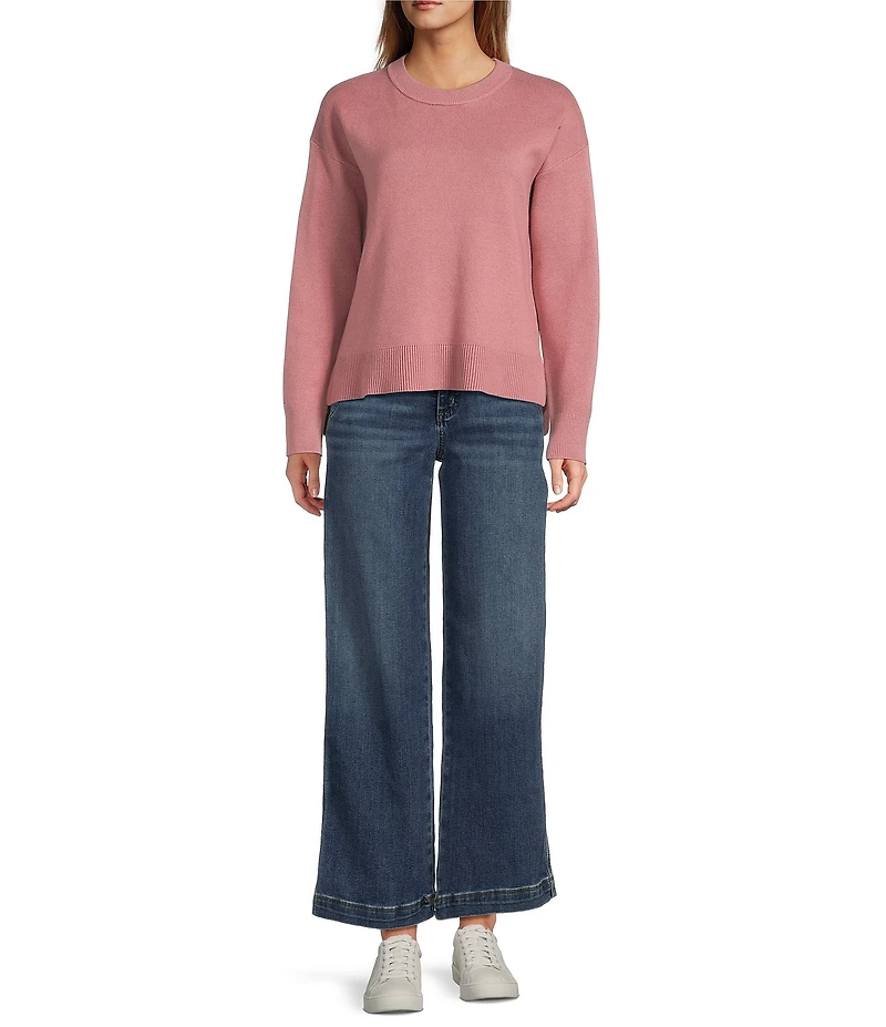 L.L.Bean Wicked Soft Cotton Cashmere Crew Neck Sweater