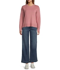 L.L.Bean Wicked Soft Cotton Cashmere Crew Neck Sweater