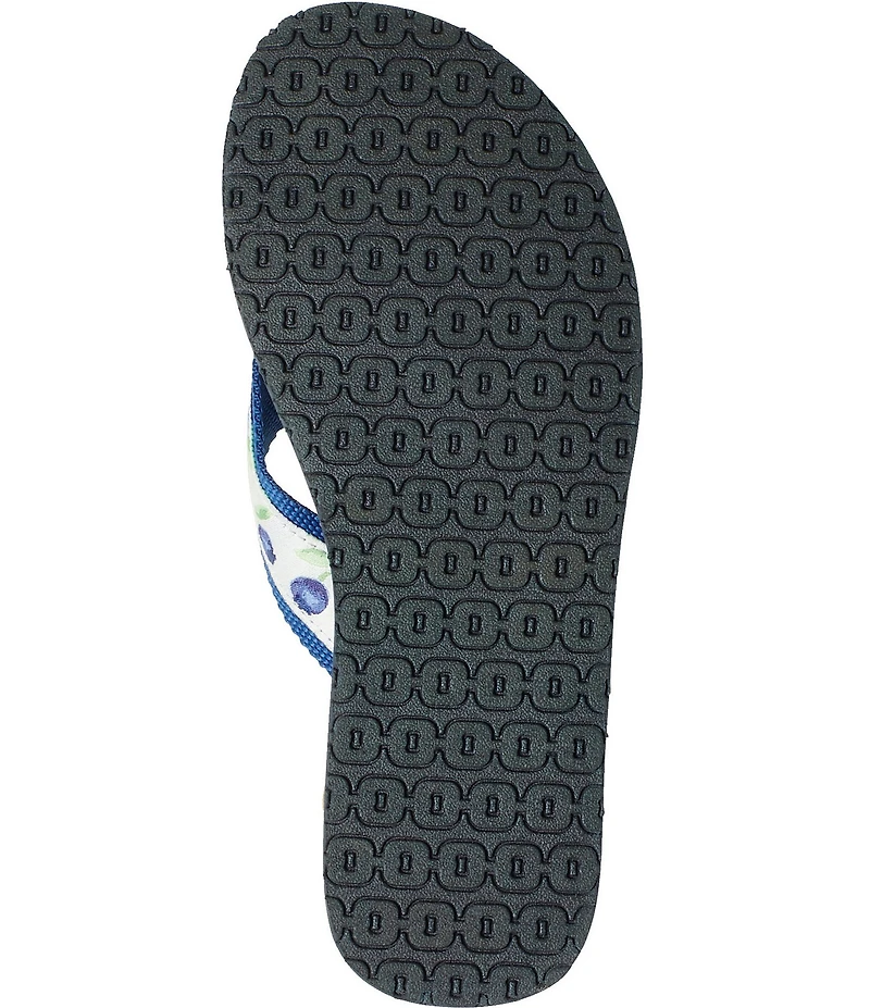 L.L.Bean Women's Classic Maine Isle Blueberry Flip Flops
