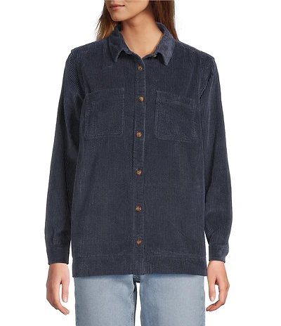L.L.Bean Woven Comfort Corduroy Relaxed Button-Front Shirt