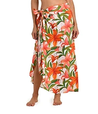 La Blanca Jungle Blossom Tie Wrap Skirt Swim Cover-Up