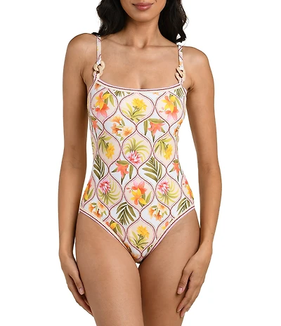 La Blanca Palm Nouveau Lingerie Tank One Piece Swimsuit