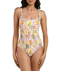 La Blanca Palm Nouveau Lingerie Tank One Piece Swimsuit