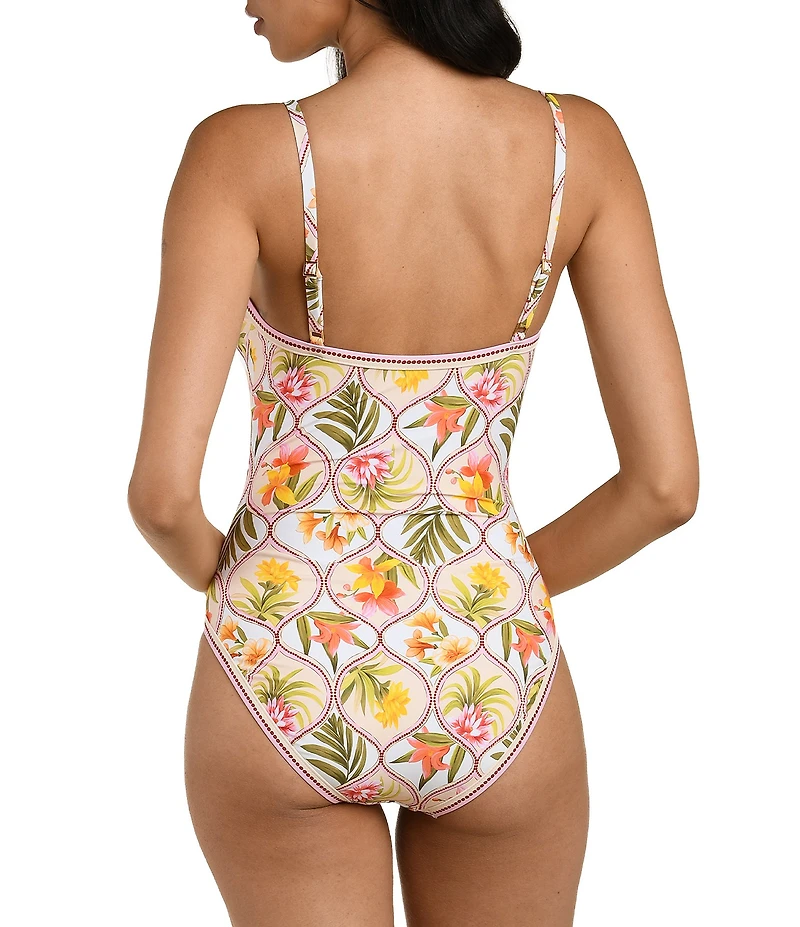La Blanca Palm Nouveau Lingerie Tank One Piece Swimsuit