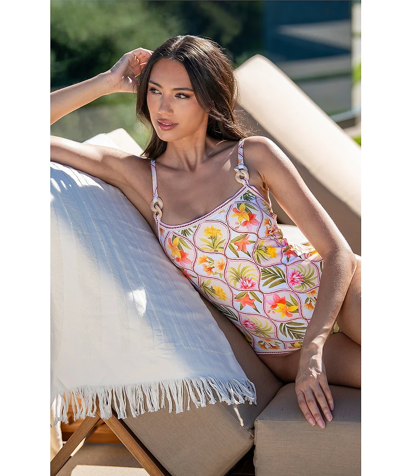 La Blanca Palm Nouveau Lingerie Tank One Piece Swimsuit