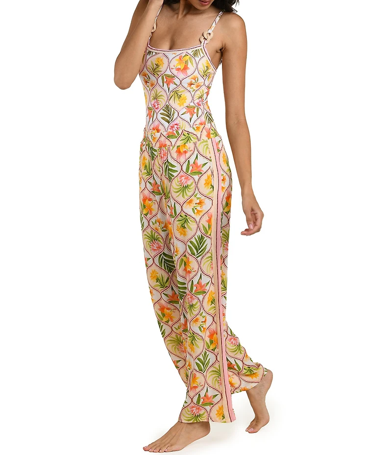 La Blanca Palm Nouveau Wide Leg Pull-On Pants Swim Bottom