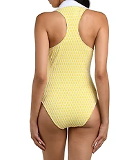 La Blanca Prep & Paddle V-Collared Racerback One Piece Swimsuit