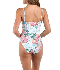 La Blanca Riviera Resort Lingerie Scoop Neck Tummy Control One Piece Swimsuit