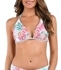 La Blanca Riviera Resort Reversible Design Plunge Neck Triangle Swim Top