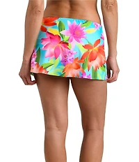 La Blanca Sunset Botanica Side Tie Tunnel Skirted Swim Bottom