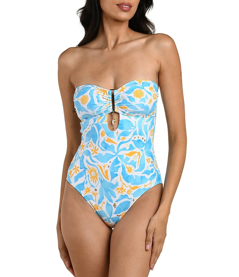 La Blanca Trinket Treasures Tummy Control Bandeau One Piece Swimsuit