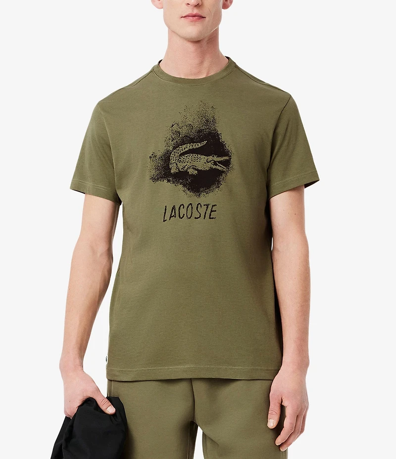 Lacoste Big & Tall Screen Print Short Sleeve Graphic T-Shirt