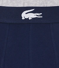 Lacoste Big Croc 5#double; Inseam Boxer Briefs 3-Pack
