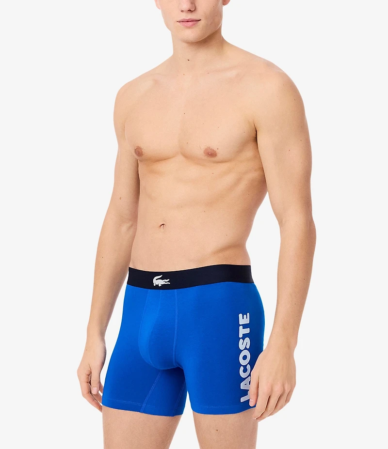 Lacoste Big Croc 5#double; Inseam Boxer Briefs 3-Pack