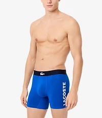 Lacoste Big Croc 5#double; Inseam Boxer Briefs 3-Pack