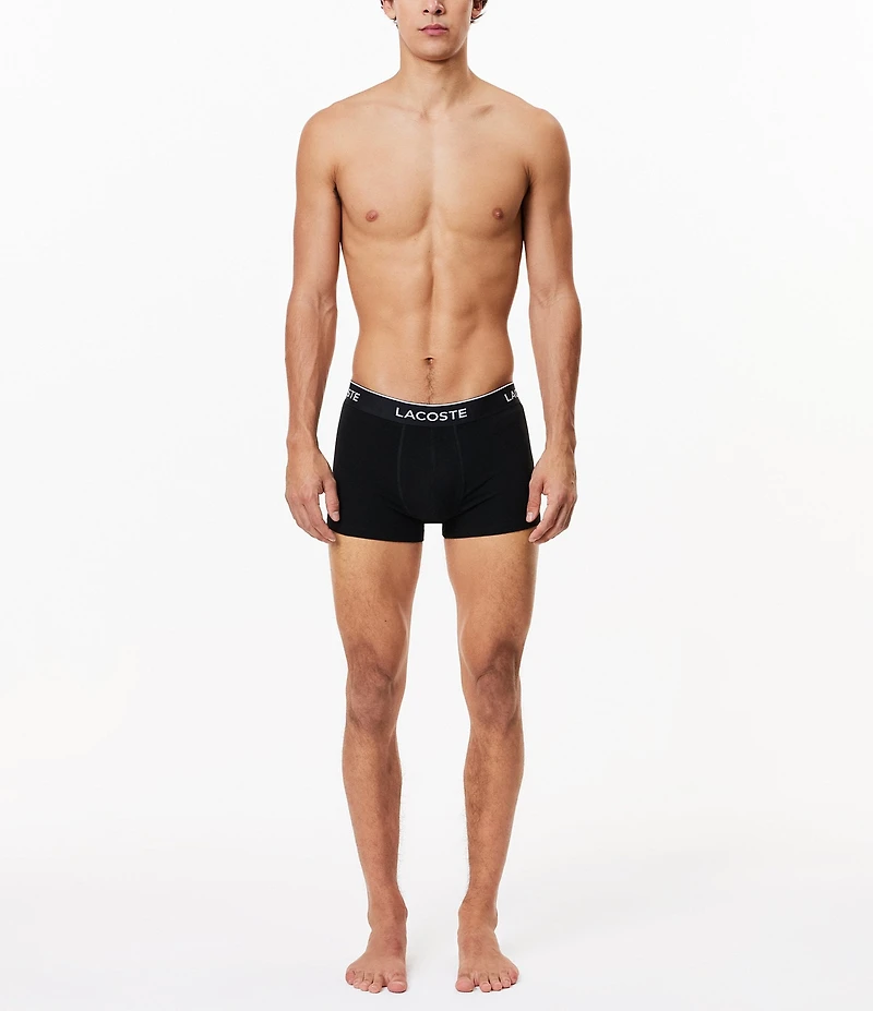 Lacoste Branded Waistband 2.7#double; Inseam Boxer Briefs 3-Pack