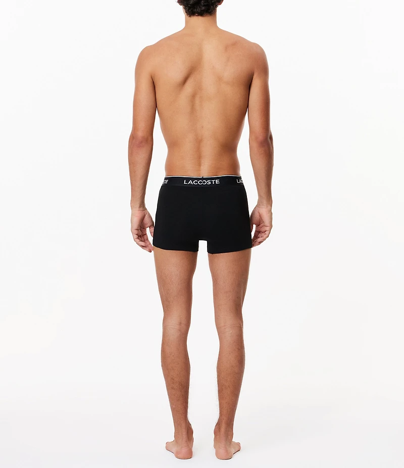 Lacoste Branded Waistband 2.7#double; Inseam Boxer Briefs 3-Pack