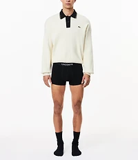 Lacoste Branded Waistband 2.7#double; Inseam Boxer Briefs 3-Pack