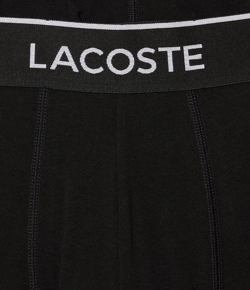 Lacoste Branded Waistband 5#double; Inseam Boxer Briefs 3-Pack