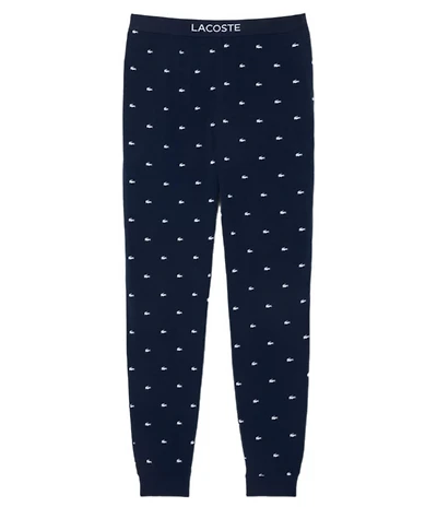 Lacoste Crocodile Pattern Jogger Pajama Pants