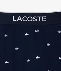 Lacoste Crocodile Pattern Jogger Pajama Pants
