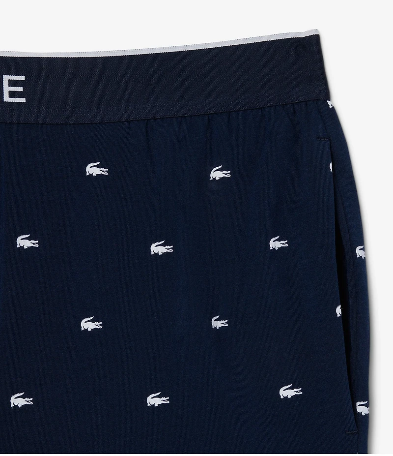 Lacoste Crocodile Pattern Jogger Pajama Pants