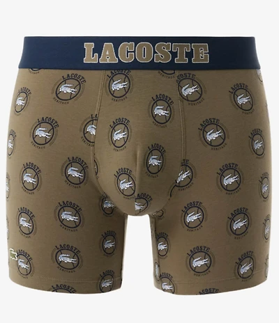 Lacoste Crocodile Printed Stretch Jersey 5#double; Boxer Briefs