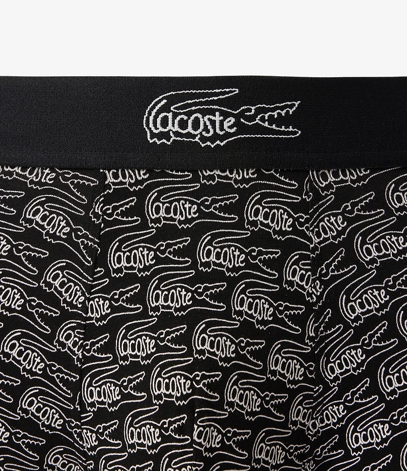 Lacoste Crocodile Printed Stretch Jersey 5#double; Boxer Briefs