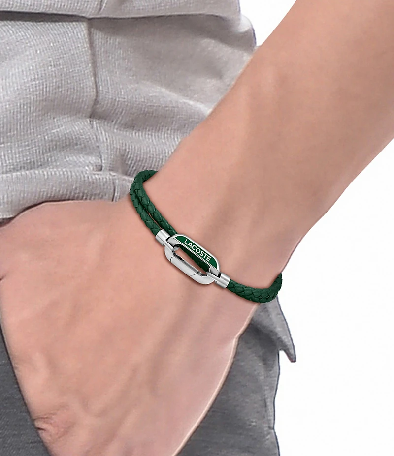 Lacoste Men's Double Braided Line Bracelet