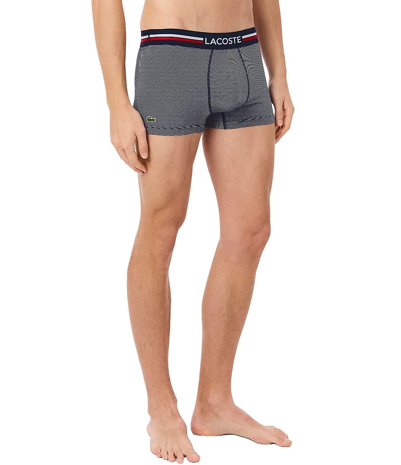 Lacoste #double;French Flag#double; Signature Trunks 3-Pack