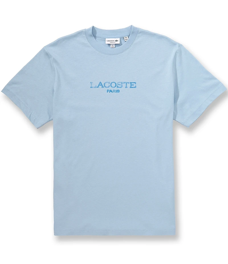 Lacoste Lacoste Paris Print Crew Neck Short Sleeve Stretch T-Shirt