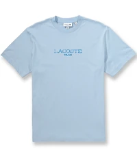 Lacoste Lacoste Paris Print Crew Neck Short Sleeve Stretch T-Shirt