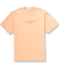 Lacoste Lacoste Paris Print Crew Neck Short Sleeve Stretch T-Shirt