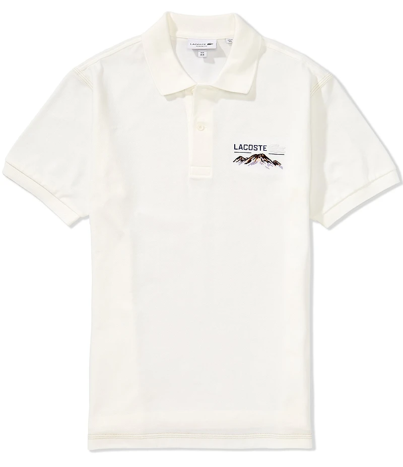 Lacoste Landscape Print Pique Short Sleeve Polo Shirt