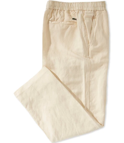 Lacoste Linen Blend Twill Chino Straight Leg Pants