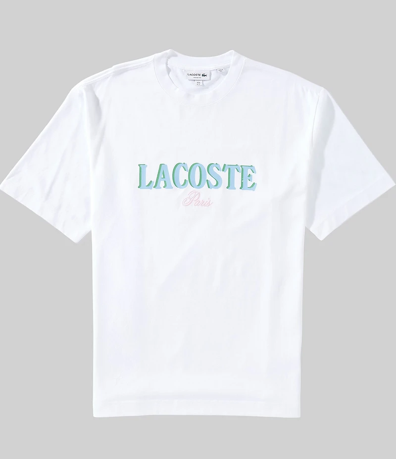 Lacoste Loose Fit Printed Short Sleeve T-Shirt