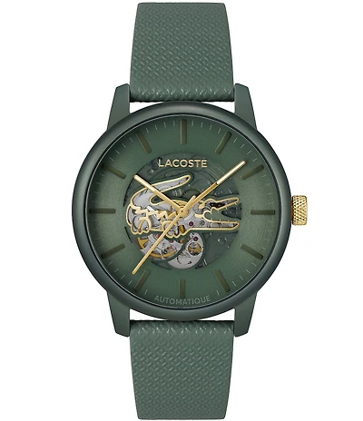 Lacoste Men's 12.12 Automatic Leather Strap Watch