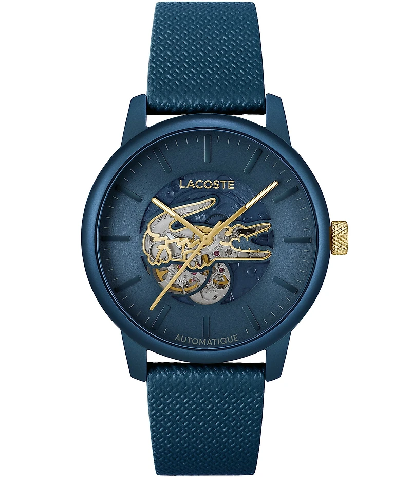 Lacoste Men's 12.12 Automatic Leather Strap Watch