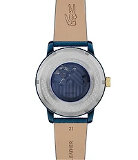 Lacoste Men's 12.12 Automatic Leather Strap Watch