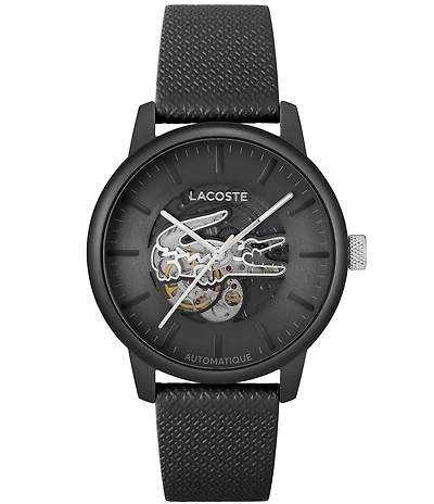 Lacoste Men's 12.12 Automatic Leather Strap Watch