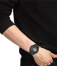 Lacoste Men's 12.12 Automatic Leather Strap Watch
