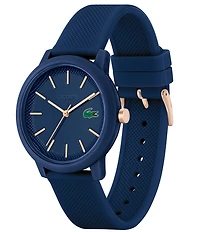 Lacoste Men's 12.12 Quartz Analog Black Textured Silicone Watch