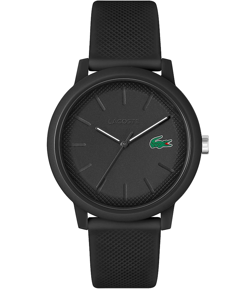 Lacoste Men's 12.12 Quartz Analog Solid Tonal Silicone Watch